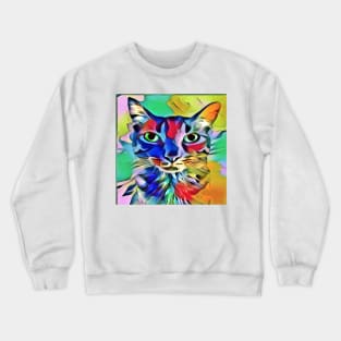 PamaJack Funky Cat Crewneck Sweatshirt